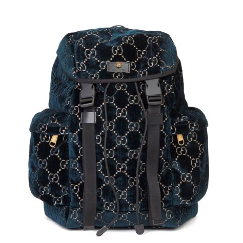 gucci backpack velvet blue